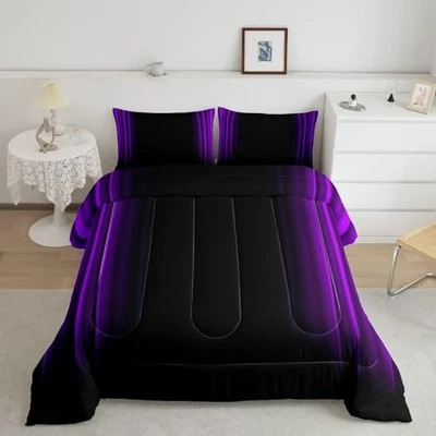 Geometric Abstract Ombre Comforter Set Kids Teens Purple and Queen Multi 16 - Imagem 1 de 4
