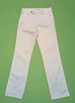 LEGGIADRO Jeans Straight Leg Classic 5 Pocket Tech White Women's 4 Cotton - Изображение 1 из 4
