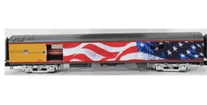 MTH PREMIER UNION PACIFIC (GEORGE BUSH FUNERAL) GEPÄCK FLAGGENWAGEN 20-64089 - Bild 1 von 2