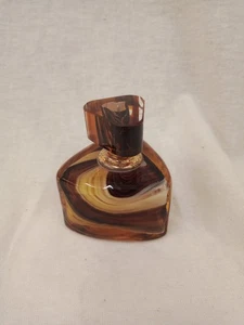 Amber Black/Brown Swirl Perfume Bottle Art Glass Studio - Picture 1 of 8