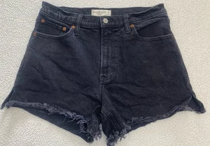 abercrombie fitch La mamma 4" corta nera vita 30" - Foto 1 di 8