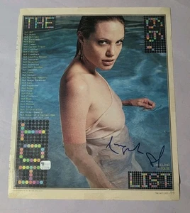 ANGELINA JOLIE SEXY SIGNED AUTOGRAPHED ROLLING STONE HOT 99 MAGAZINE PAGE + COA - Picture 1 of 7