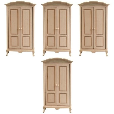  4 Count Garderobe Schrank Möbel Für Puppenhaus Mini House Accessory - Bild 1 von 4