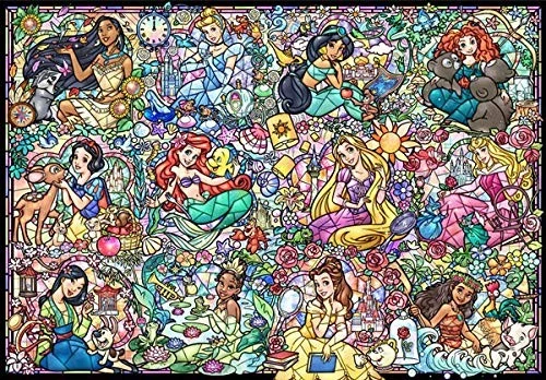 Rompecabezas 1000 Piezas Colección Princesas Disney Vidrieras Arte Foto 1 de 1