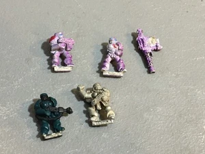 A27696 UNKNOWN METAL MINIATURES SPACE WARRIOR SOLDIER LOT - Picture 1 of 14