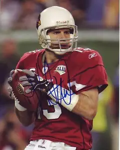Foto firmada por Kurt Warner 8x10 NFL ARIZONA CARDINALS con holograma certificado de autenticidad - Imagen 1 de 2