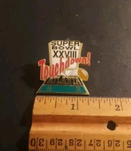 Vintage ~ Super Bowl XXVIII Pin ~ Atlanta Touchdown! ~ TOP ZUSTAND  - Bild 1 von 2