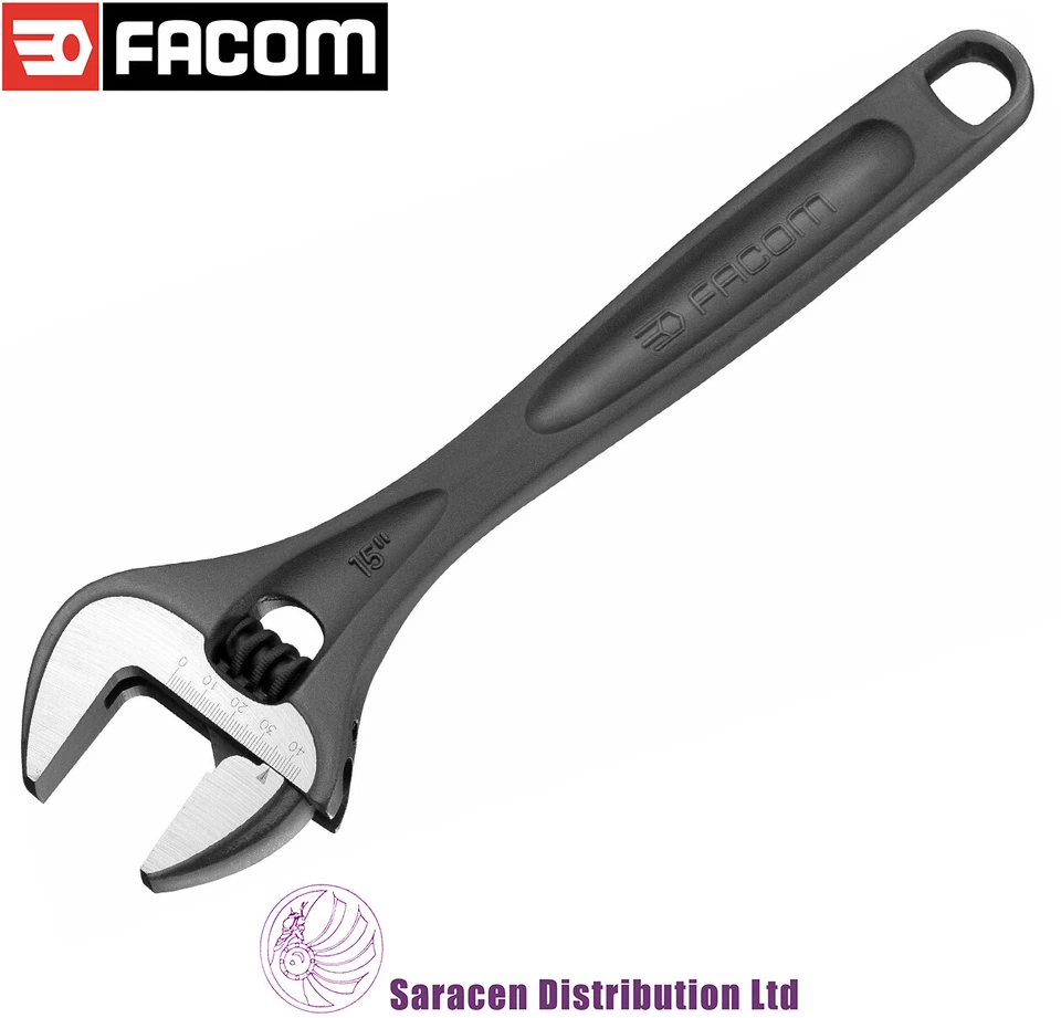FACOM PHOSPHATED ADJUSTABLE WRENCH, 8in. 200mm - 113A.8T - Image 1 of 1