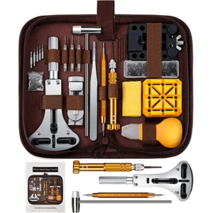 Kit de herramientas de reparación de relojes 149 piezas reloj pulsera pasador de enlace removedor estuche abridor barra de resorte - Imagen 1 de 8