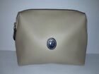 TRUSSARDI ITALY TROUSSE Travel Toiletry Bag Cosmetic Case Clutch TAN Unisex
