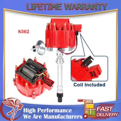 HEI Distributor Red For CHEVY 283 305 307 327 350 400 396 427 454 SBC BBC V8 US - Image 1 of 4