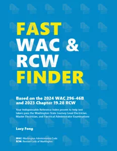Fast WAC & RCW Finder-2025 ed.-Keyword Index WA State Electrical Exam-Lucy Fong - Picture 1 of 4