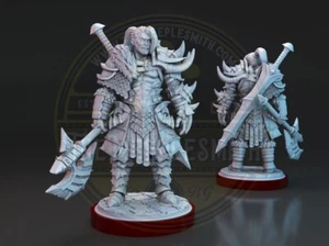 Kron the Human Warrior miniature for RPG, Tabletop, boardgames, paint... - Imagen 1 de 4