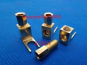 8pcs Hi-Fi Gold Plated Spade Fork Banana Plug For Mcintosh Fisher Eico Adapter - Picture 1 of 2