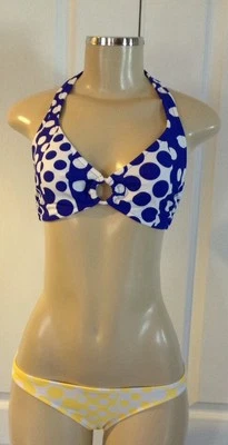 NUEVO SIN ETIQUETAS Venus Blanco y Amarillo Bikini Parte Inferior Orig 39 Ahora $15 cada conjunto Foto 1 de 2
