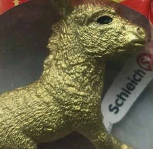 Nueva estatuilla de burro Schleich dorado jackass de 3"" Farm World edición limitada - Imagen 1 de 9