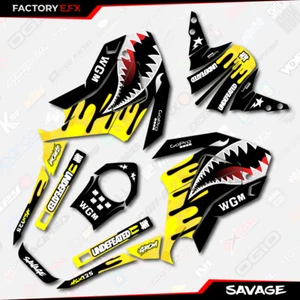 Yellow Savage Graphic Sticker kit fits Honda Grom 125 2013 2014 2015 2016 MSX125 - Picture 1 of 2