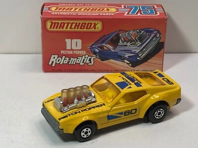 MATCHBOX LESNEY SUPERFAST SF 60 / 10 PISTON POPPER YELLOW w/ WHITE INTERIOR RARE - Image 1 of 4