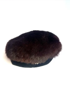 Maison Blanche New Orleans Brown Mink Fur Vintage Hat - Picture 1 of 9