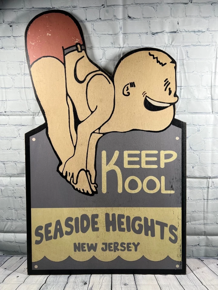 Letrero estilo antiguo de madera Keep Kool para decoración del hogar piscina de buceo 15x24 - Personalizar Foto 1 de 4