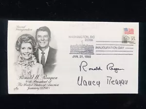 President Ronald Reagan & Nancy Reagan Signed Inauguration Issue Envelope 1985 - Picture 1 of 3