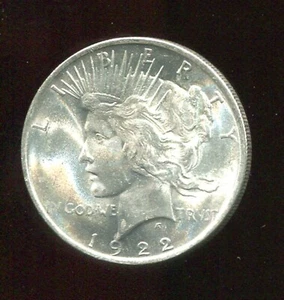1922 PEACE DOLLAR CH BU+ (3G995) Eye-Appealing Commom Date - Picture 1 of 2