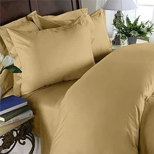 1500 Thread Count TC 100% Egyptian Cotton DUVET Set FULL / QUEEN Gold Solid - Picture 1 of 1