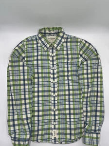 Abercrombie & Fitch Mens Plaid MultiColor Button Down Muscle Shirt Size L #C64 - Picture 1 of 6