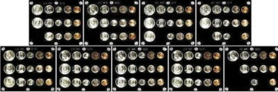 PRECIOSA COLECCIÓN DE 9 GEMAS DIFERENTES 1947 a 1955 P,D&S EE. UU. PLATA JUEGOS COMO NUEVOS! Foto 1 de 4