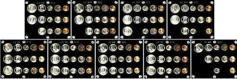 GORGEOUS COLLECTION OF 9 DIFFERENT GEM 1947 to 1955 P,D&S U.S. SILVER MINT SETS! Cover