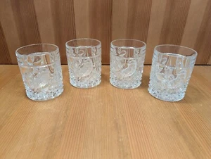Lot of 4 The Byrdes Collection Hofbauer Old Fashioned Tumbler 3.75" 8oz Bird EUC - Picture 1 of 10