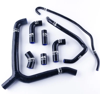 Silicone Radiator Hoses for 2000-2006 Honda RC51 RVT1000R RVT 1000 SP1 SP2 Black Foto 1 de 4