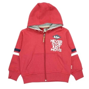 Boys' Hooded Jacket. Lee Cooper. Red Color. Gift For Child Aged 4 To 14 - Picture 1 of 7