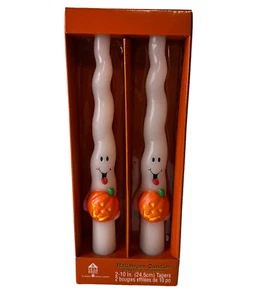 American Greetings 10" Halloween Spitzkerzen Geister mit Kürbissen Deko NEU - Bild 1 von 3
