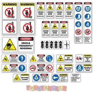 Forklift Safety Sticker Kit risk assessment workplace safety - Picture 1 of 5