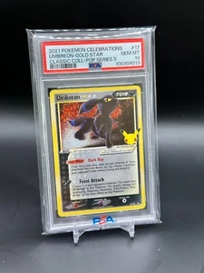 2021 Pokemon 25th Celebration Umbreon Gold Star Classic Collection PSA 10 17/17 - Picture 1 of 3