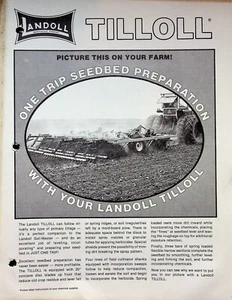 Vtg Original Landoll Tilloll Model 875 Farm Equipment Brochure - Picture 1 of 1