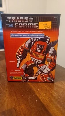 TRU Transformers Reissue Commemorative Series V Inferno Hasbro Figure MISB - Image 1 of 3