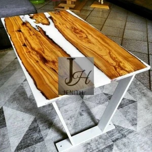 Custom Epoxy Wood Table Top – Handmade Dining Office Desk Furniture - Picture 1 of 3