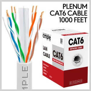 Cat6 Anschlusskabel 1000 Meter CMP Cat 6 Ethernet Netzwerkkabel Internetkabel weiß - Bild 1 von 6