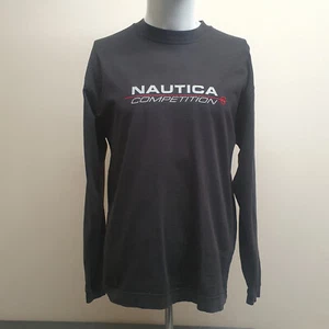 Mens Nautica competition Medium Long Sleeve T-shirt Black - Picture 1 of 8