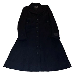 Giacca trench vintage anni '30 Hutzler's Baltimore nero Forstmann lana vergine - Foto 1 di 14