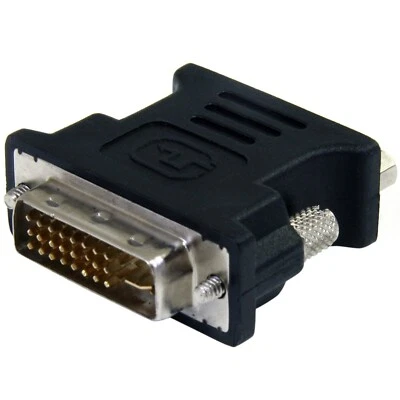 CONVERTITORE DA DVI 24+5 MASCHIO A VGA 15 PIN -  FEMMINA DVI TO VGA. NUOVO. - Immagine 1 di 3