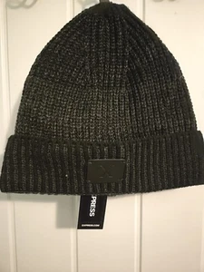 Express Beanie  One Size  Black Knit Acrylic Cotton Blend Ski (MBRC34) - Picture 1 of 3