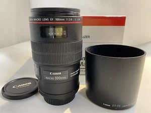 Canon Lens Black Ef100Mm F2.8L Macro Is Usm DfF81 - Picture 1 of 7