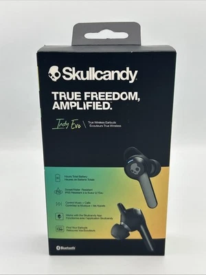 Skullcandy Indy Evo True Wireless In-Ear Bluetooth Earbuds, NEW
