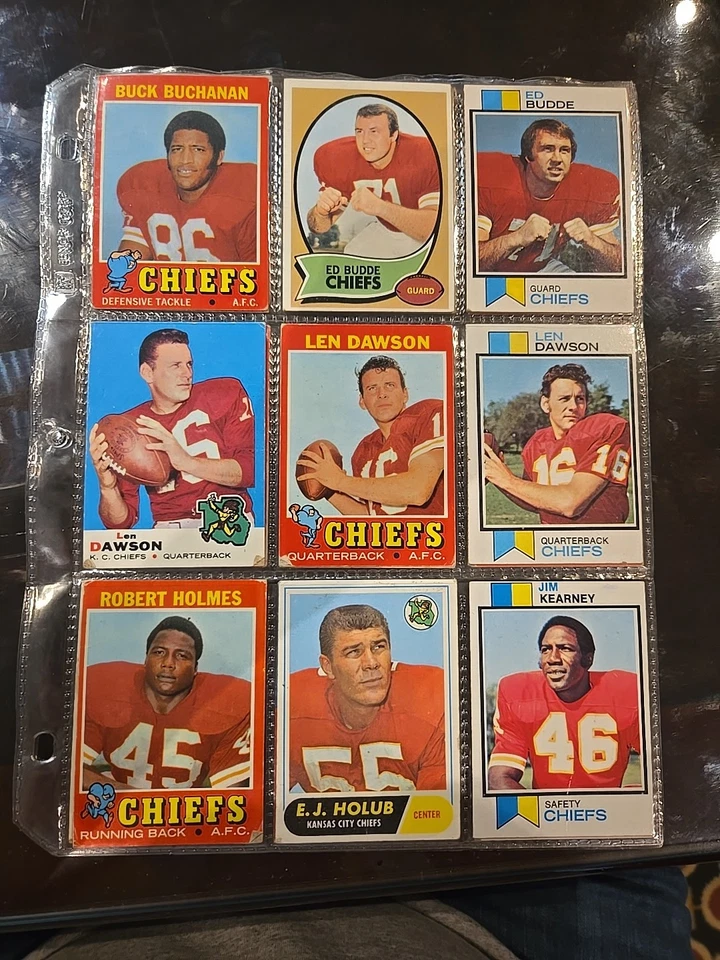 Tarjetas de fútbol americano vintage de los Kansas City Chiefs. Len Dawson,  Foto 1 de 4