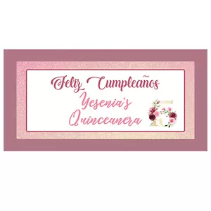 Mis Quince 15th Birthday Party Banner, Quinceanera Personalized Party Decor - Picture 1 of 2