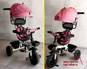 Passeggino ODG BIMBO BIMBA - Triciclo con tettuccio - MANIGLIONE guida DIREZIONE - Foto 1 di 24
