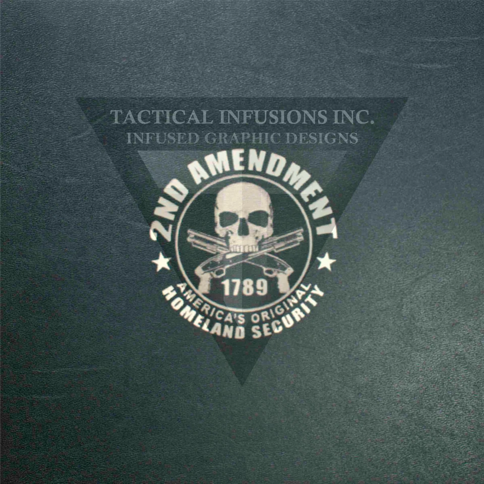 Kydex Infused  2nd Amendment Black Background  11 7/8 X 7 7/8   - Image 1 of 1